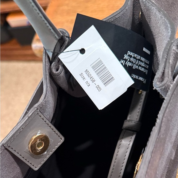 🔥NWT‼️ Authentic DeMellier New York Midi Gray Suede Leather Bag✨✨✨ - Picture 11 of 11